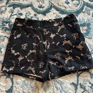 Express size 00 black & nude short